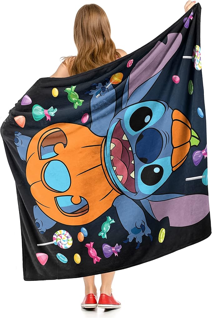 Northwest Lilo and Stitch Silk Touch Throw Blanket, 50" x 60", Candy Stitch