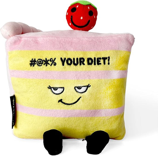 Cake Plushie - Screw Your Diet Funny & Sassy Food Plush Toy for Gifting
