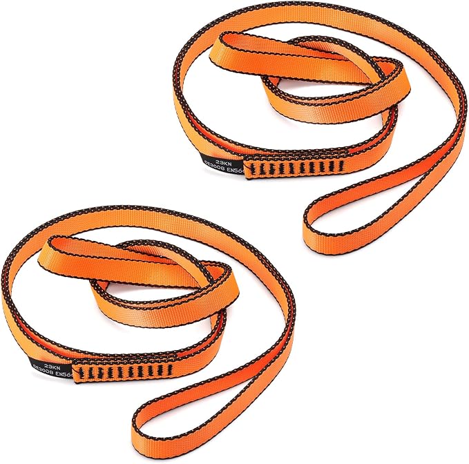 18MM Nylon Climbing Sling Runner 23KN CE2008/EN566 Strong Webbing Straps for Rock Climbing,Mountaineering, Rappelling, Swing, Yoga Hammock etc