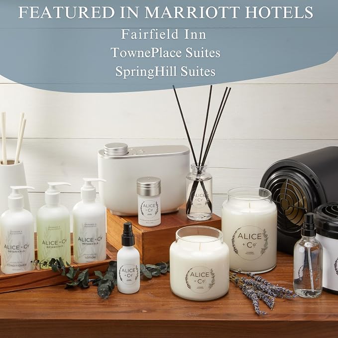 Alice + Co. Room Diffuser Refill | Lavender & Eucalyptus Scent | Fairfield by Marriott | Relaxing Aromatherapy Home Diffuser