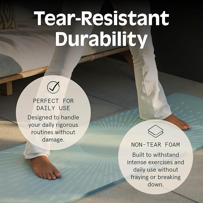 Retrospec Solana Yoga Mat Thick 1/2in Non-Slip Workout Mat with Nylon Strap - 72x24in Exercise Mat for Pilates, Stretching & Fitness - BPA Free, Easy Clean