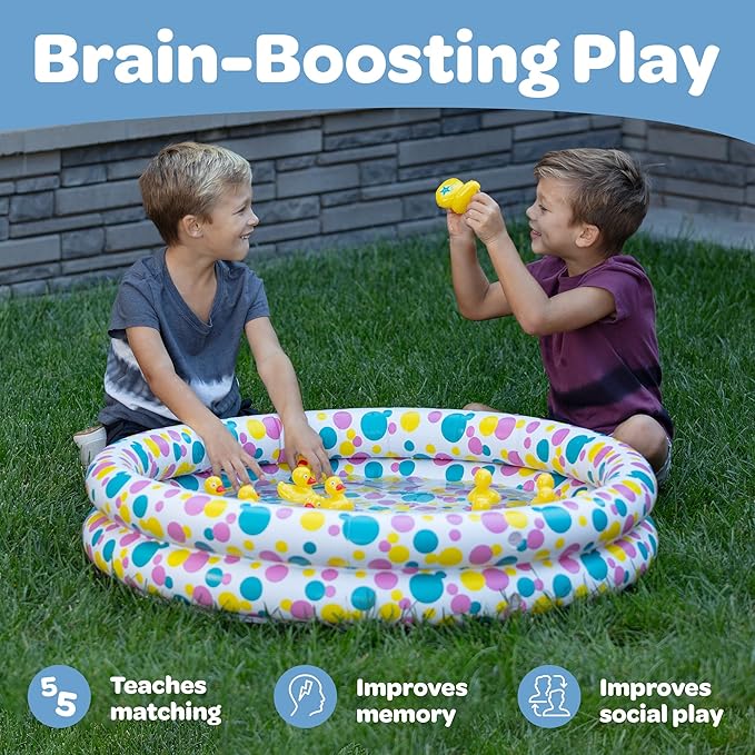 Duck Pond Matching Carnival Game, Easter Gift Outdoor Games for Kids Birthday Party Fun Activities Gift for Kids 3 4 5 6 7 8 - Outdoor Water Toy for Backyard, Beach - Memory Game, Summer Outside Toys