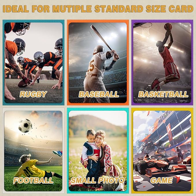 1200 Count Card Sleeves Toploaders for Trading Cards, 12 Colors Soft Baseball Card Sleeve for Standard Cards, Fit for MTG, Football Card, Sports Cards,Game Cards