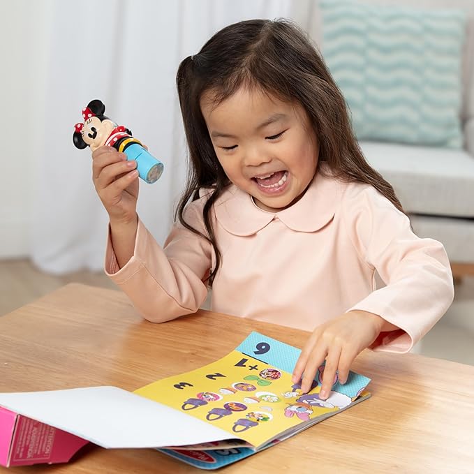Melissa & Doug Sticker Wow!™ Disney Minnie Mouse Bundle: 24-Page Activity Book, Refillable Sticker Stamper, Mini Pad, 500 Stickers, Arts and Crafts for Kids Ages 3+