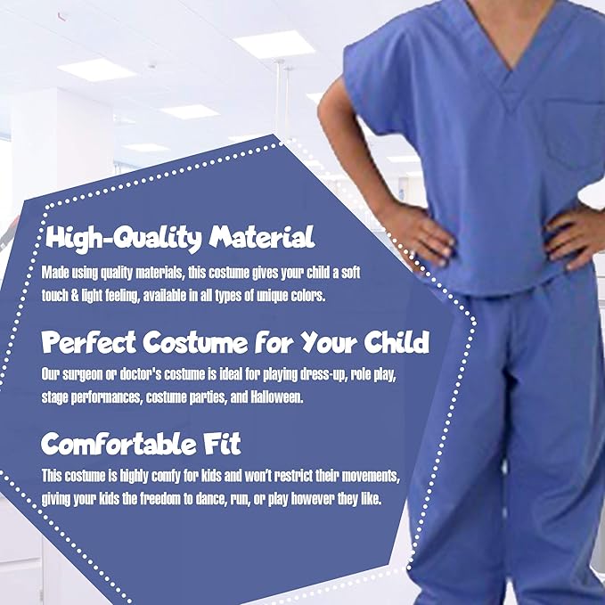 M&M SCRUBS Super Soft Children Scrub Set Kids Dress up