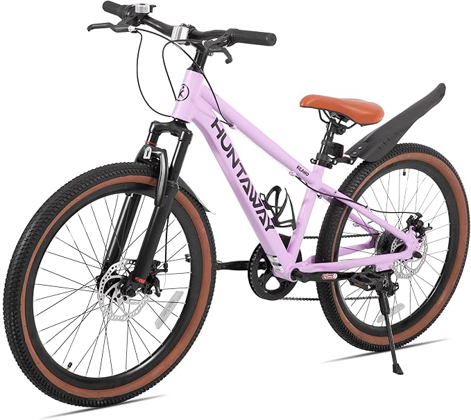 KEANO Huntaway 20 24 Inch Kids Bike for Boys & Girls Ages 7-12 Years Hardtail Mountain Bike for Kids with Aluminum Frame and 7-Speed Drivetrain Children Bicycle