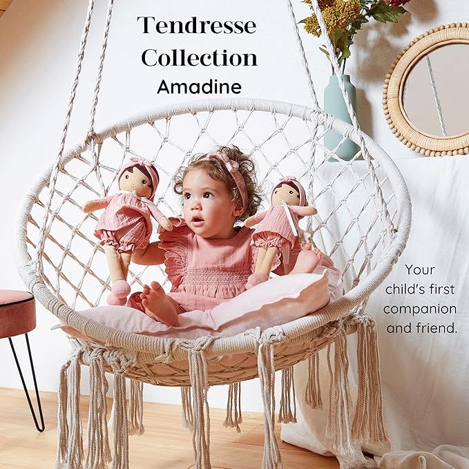 Kaloo - Tendresse - My First Fabric Doll Amadine (Large) - Cuddling with Plush Figure Toys - Forever Friend for Children - Encourages Imaginative Play - Machine Washable Convenience