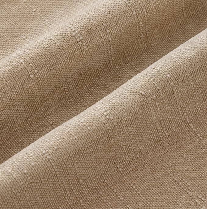 MIULEE Textured Chenille Throw Pillow Covers 18x18 Inch Starfish Khaki | Pack of 2 Camel Decorative Soft Pillows, Solid Textured Cushion Covers, Modern Home Decor for Couch Sofa Bedroom Living Room