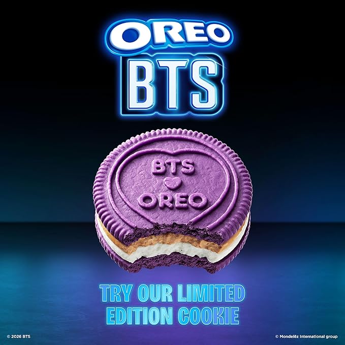 OREO BTS Sandwich Cookies, Limited Edition, 10.68 oz (Pack of 2)