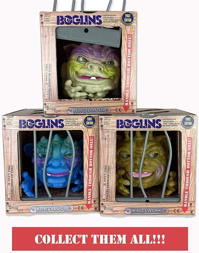 Boglins King Vlobb 8” Collectible Figure with Super Stretchy Skin & Movable Eyes and Mouth, Popular Retro Toy from The 80's for Kids and Collectors