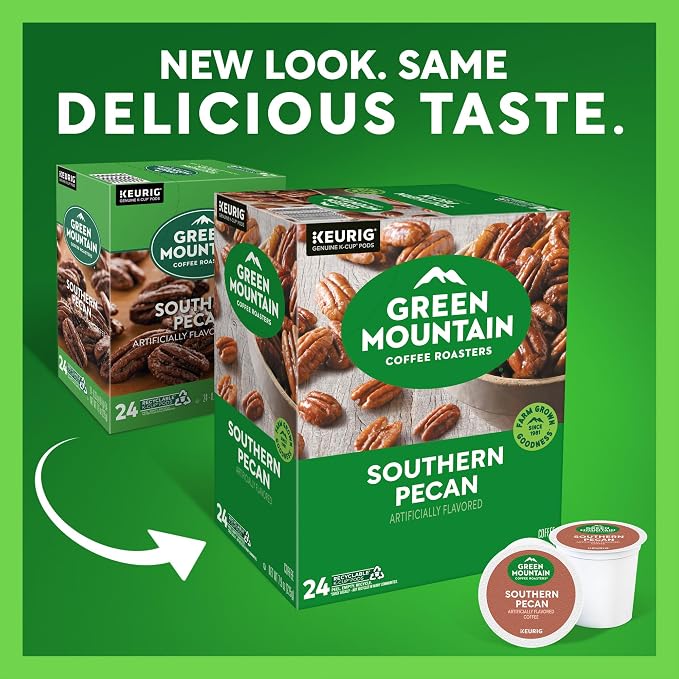 Green Mountain Coffee Roasters Southern Pecan Keurig Single-Serve K-Cup pods, Light Roast Coffee, 96 Count