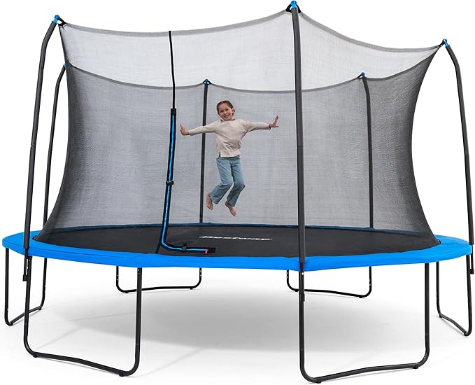 Bestway Xtreme Air 10FT 12FT 15FT Outdoor Trampoline for Kids and Adults, No-Gap Security Enclosure Net, Foam-Padded Poles, Fast & Easy Assembly, ASTM Approved, 2-Year Warranty