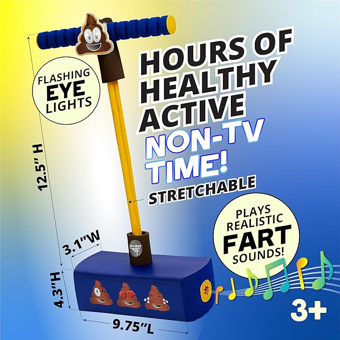 Flybar My First Foam Pogo Jumper for Kids Fun and Safe Pogo Stick for Toddlers, Durable Foam and Bungee Jumper for Ages 3 and up, Supports up to 250lbs