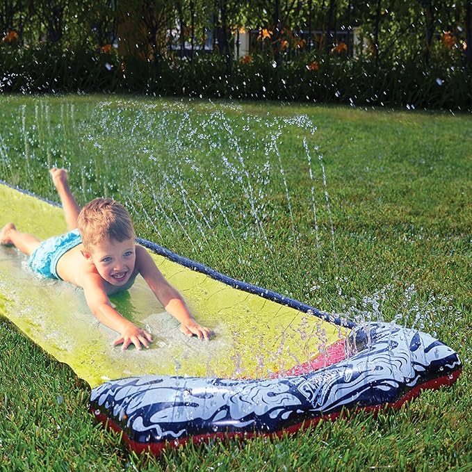 Wham-O Slip N Slide Water Slide with Slide Boogie, 16ft Outdoor Backyard Slip and Slide Super Slip Waterslide for Kids Ages 5-12