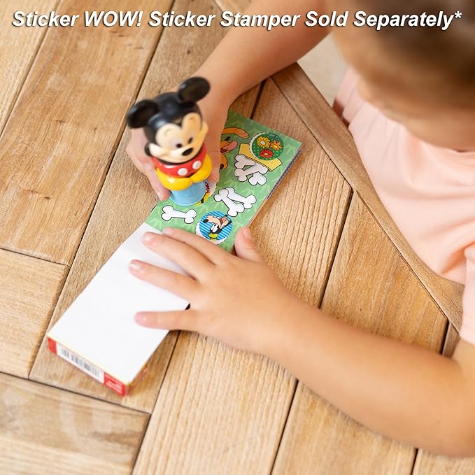 Melissa & Doug Sticker Wow!™ Mini Activity Pad and 200+ Refill Stickers for Stamper Arts and Crafts Fidget Toy Collectibles – Assorted Disney