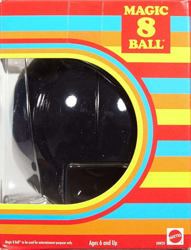 Mattel Games Magic 8 Ball Kids Toy, Retro-Themed Novelty Fortune Teller, Ask a Question & Turn Over for Answer (Amazon Exclusive)