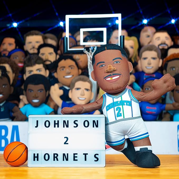 Bleacher Creatures Charlotte Hornets Larry Johnson 10" NBA Plush Figure - A Legend for Play and Display