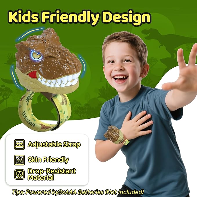 Vvinca Walkie Talkies for Kids 2 Pack Dinosaur - Toys for Boys Age 3-5 5-7 8-12 T-Rex Adjustable Strap Long Range Clear Sound Dino Walkie Talkie Outdoor Camping Christmas Birthday Gifts Toddlers