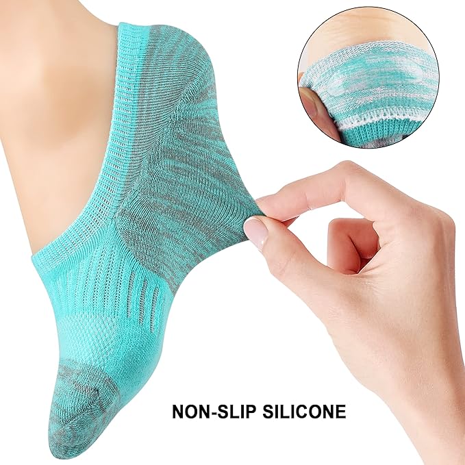 Gonii Womens No Show Socks Athletic Ankle Socks Cushioned Running Low Cut 5-8 Pairs