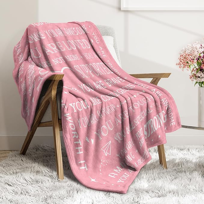 Get Well Soon Gifts for Women Men- Inspirational Gifts Blanket | Feel Better After Surgery Gifts for Sick, Thinking of You Present for Friend Sister, Sympathy Gift for Him Her, 80'' x 60''