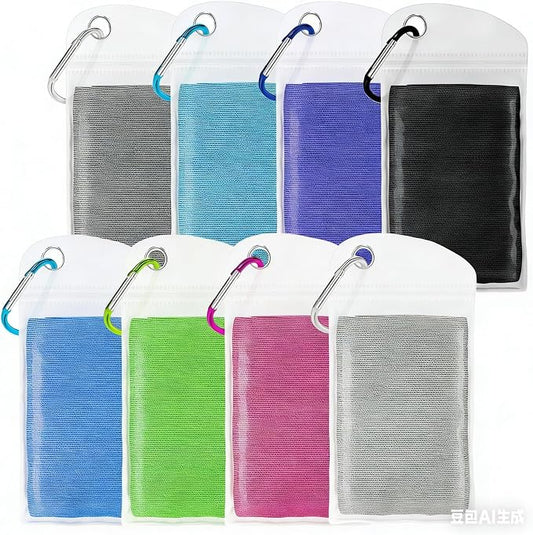 Amgico 8 Pack Cooling Towels 40"X12", Cooling Neck Wraps for Men and Women, Ice Towel, Soft Breathable Durable Towels for Yoga, Pilates, Tennis, Golf, Gym, Workout, Sports & More Activities