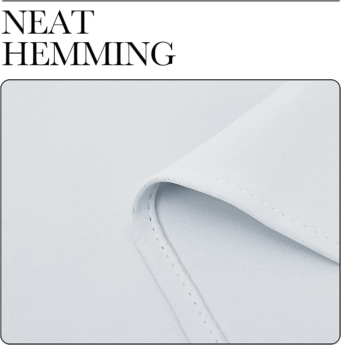 NICETOWN Room Darkening Curtain Panels for Bedroom, Easy-Care Solid Thermal Insulated Grommet Room Darkening Draperies/Drapes (Greyish White, 2 Panels, 42 in x 50 in (W x L))