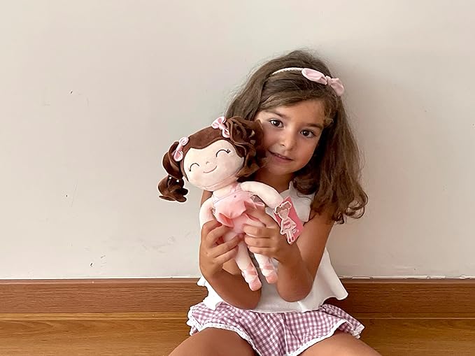 Gloveleya Personalized Name Ballerina Doll – Custom Plush Ballet Girl Doll 13", Unique Gift for Baby Shower, Birthday, Christmas & Holiday Keepsake for Toddlers and Little Girls