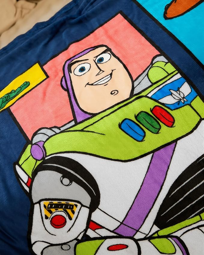 Northwest Disney Toy Story Plush Throw Blanket, 46" x 60" Pixar Silk Touch Soft Fleece Blanket for Kids & Adults, Officially Licensed