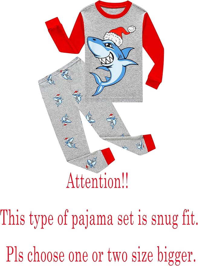 KikizYe Little Big Boys Girls Pajamas Set Kids PJs 100% Cotton Sleepwear