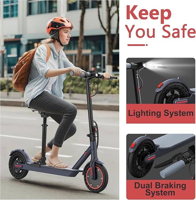 MAXSHOT Electric Scooter for Adults, 8.5/10/14" Tires, 19/22Mph, 350W/500W Motor, 21-28 Miles Range, Folding E-Scooter with Dual Suspension,APP(V1/SPRO/MAX/PRO/X1/X1PRO/PR)