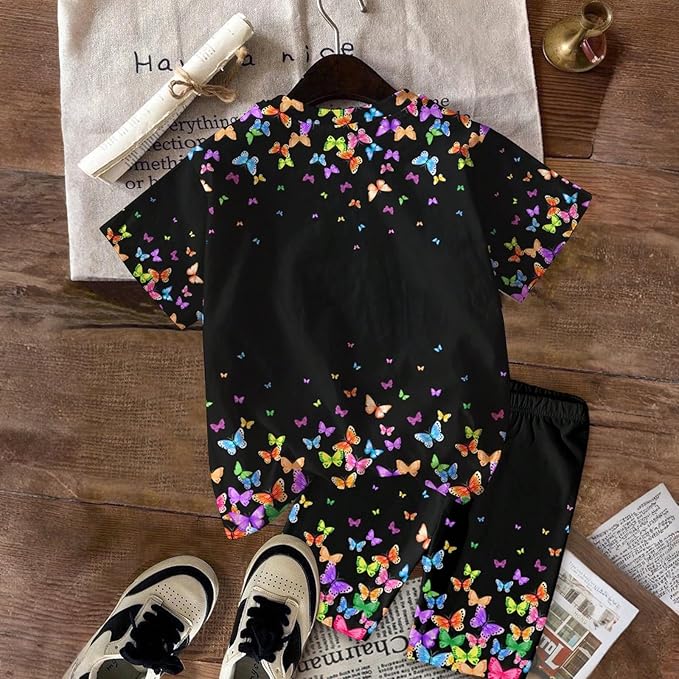 K-POP DEM0N Hunters Outfits for Girls, 2 Piece T-Shirts and Apparel Sets Birthday Gift