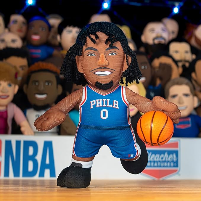 Bleacher Creatures Philadelphia 76ers Tyrese Maxey 10" Plush Figure- A Superstar for Play or Display