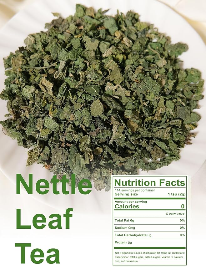 TeeLux Nettle Leaf Tea, Natural Stinging Nettle Tea Loose Leaf, Caffeine Free, Refreshing & Smooth taste, 8oz