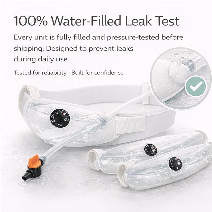 Urine Test Complete Kit – Hidden 2-4 oz Silicone Sample Bag with Adjustable Elastic Belt, No-Leak Seal, Body-Heat Retention, Built-in Mechanical Thermometer & Easy Rotary Valve Switch (S)