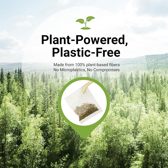 Premium 40 Mullein Tea Bags For Lungs - 100% Pure Mullein Leaf | For Lung Health & Respiratory Wellness Support | Caffeine Free - No Additives & Non-GMO | Plastic-Free, Plant-Based Tea Bags
