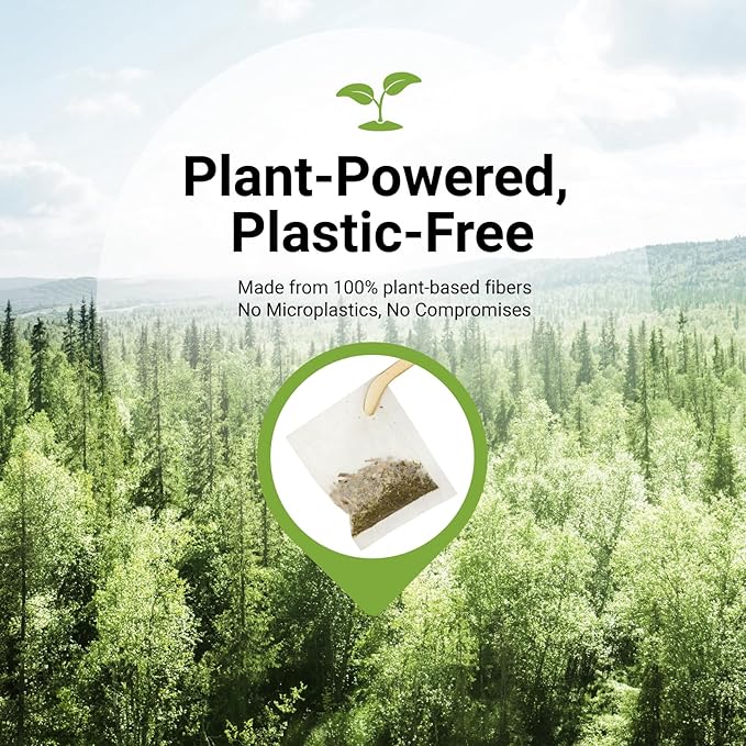Premium 60 Mullein Tea Bags For Lungs - 100% Pure Mullein Leaf | For Lung Health & Respiratory Wellness Support | Caffeine Free - No Additives & Non-GMO | Plastic-Free, Plant-Based Tea Bags