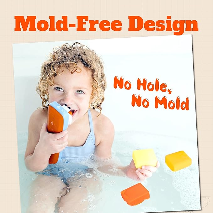 SplashEZ Bath Toy Boat for Kids & Toddlers | Mold Free Cargo Ship Toy for Bathtub Play with No Hole for Water | Ideal Size for Little Hands for Boys & Girls Ages 0 & Up