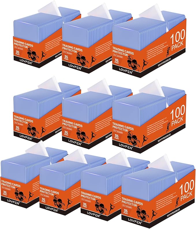1000 Toploads for Cards & 1000 Penny Sleeves 35PT Hard Plastic Card Holders 3x4 Baseball Card Protectors for TCG Sports Football Collectible Cards