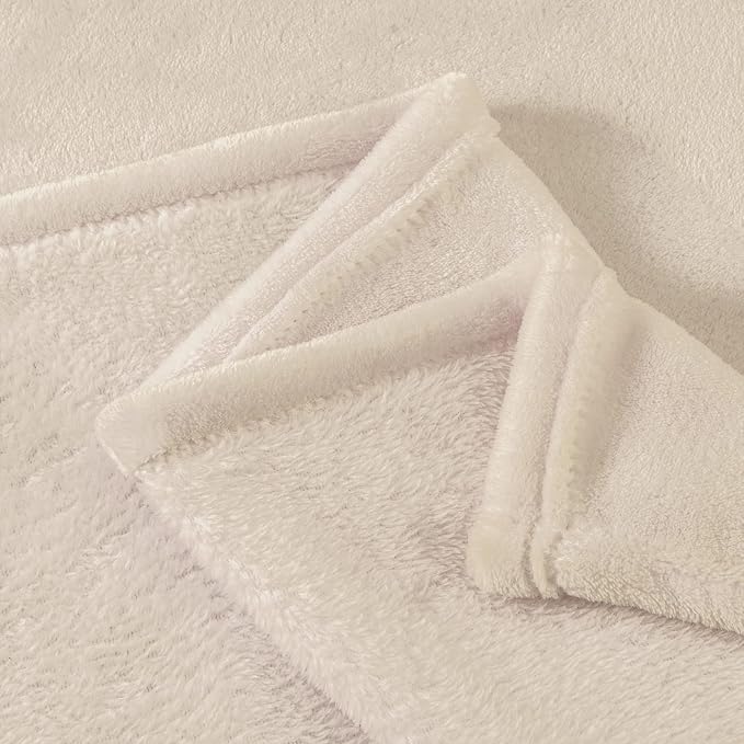 BEDELITE Fleece Blanket Soft Plush Throw for Couch Beige 50"x60" | Ultra Soft Fleece, Plush Microfiber, Lightweight Warmth, All Season Comfort, Fade Resistant, Machine Washable, Couch Sofa Bed