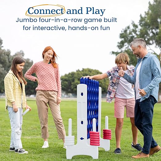 ECR4Kids Jumbo 4-To-Score, Giant Game, Blue/Gold