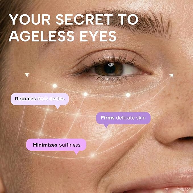 Clear Beauty Vitamin C & Hyaluronic Acid Under Eye Serum - Reduce Eye Bags, Puffiness, Dark Circles & Wrinkles, Lifting Eye Serum - Cruelty Free Korean Skin Care For All Skin Types
