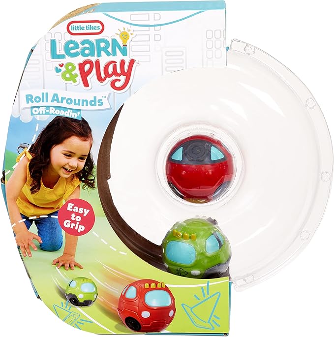 Little Tikes Learn & Play Roll Arounds Off Roadin' Vehicle 2-Pack- Toy Cars and Ball Play in One, Easy Grip & Roll- Birthday Gifts for Kids, Toddler Toys for Boys and Girls Ages 18 months 1 2 3+ Years