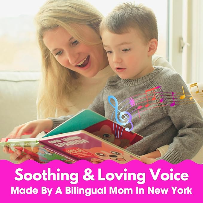 Bundle Deal, Spanish Toys for Toddlers 1-3, Spanish Baby Books, Bilingual Children’s Book, Baby Books 0-6 Months in Spanish, Libros En Español para Niños, Baby Musical Toys