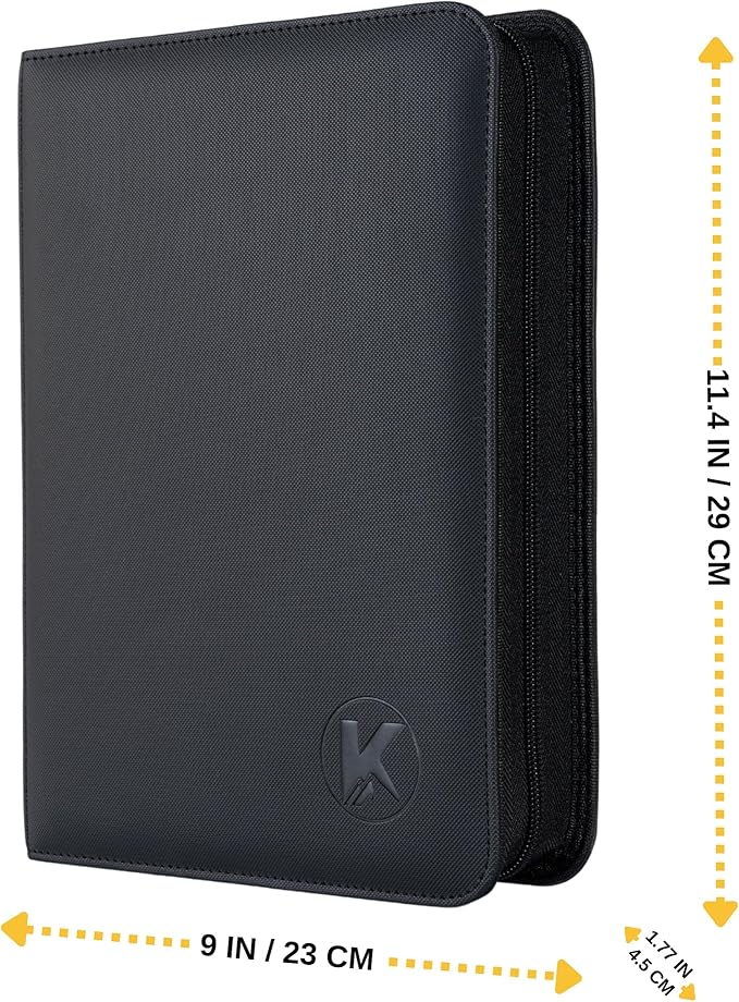 Top loader Binder, Holds 128+ Toploaders, 4 Pocket Top Loader Card Storage Case, Double-Sided Pockets for trading card in 3 x 4'' Toploaders
