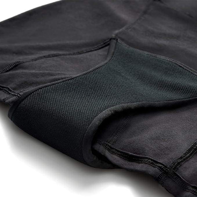 THINX Ultra-Soft Period Underwear, Overnight Boy-Shorts Leakproof, Holds Up to 12 Regular Tampons*, Period Underwear for Women, Reusable & Controls Odor, Black, L
