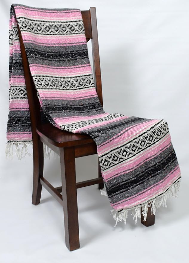 Open Road Goods Bulk Falsa Blankets - Handwoven Authentic Mexican Falsa - Great for Weddings, Yoga, Beach, Picnics, or Mexican Throw! (Pink, 15 Pack)
