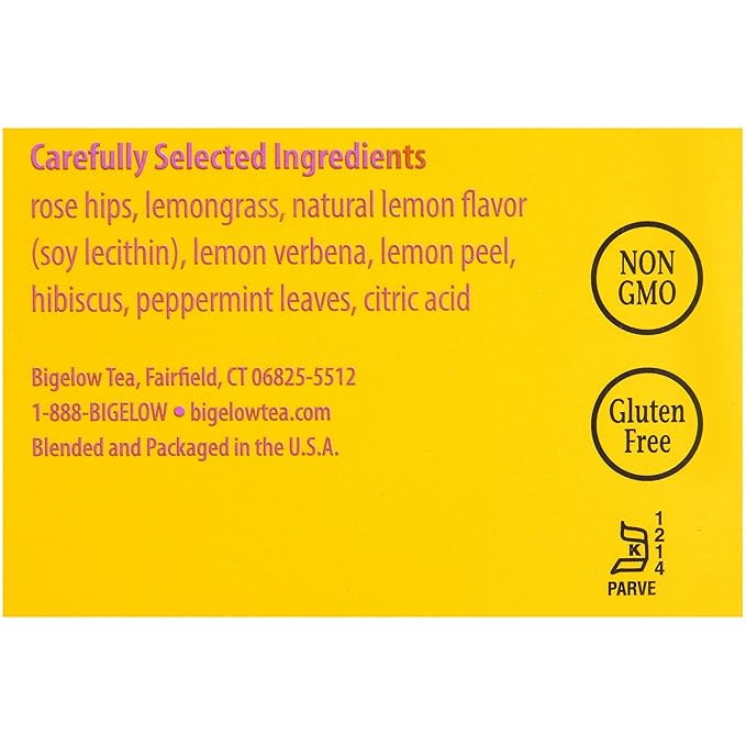 Bigelow I Love Lemon Tea Bags, Box Of 28