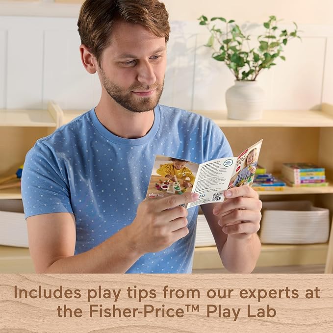 Fisher-Price Wood Montessori Toy Sorting Tree, American Montessori Society Seal of Excellence, Wooden Learning Activity Puzzle & Expert Play Tips for Preschool Kids Ages 3+ Years