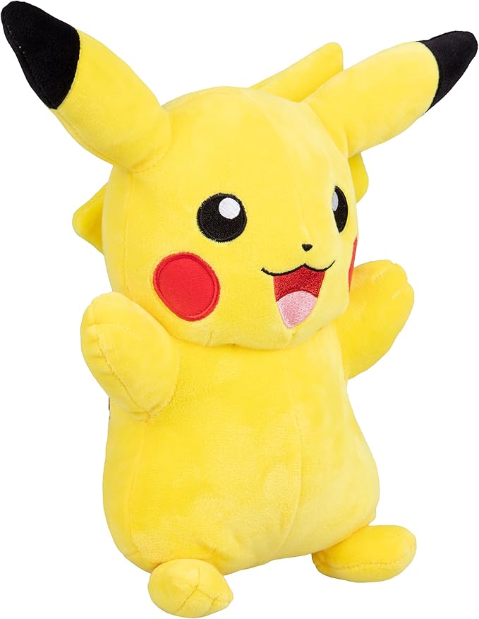 Pokemon 12" Large Pikachu Plush - Officially Licensed - Generation One Figure - Authentic Soft Stuffed Animal Toy - Easter Basket Stuffer Gift for Kids, Boys, Girls - 2+
