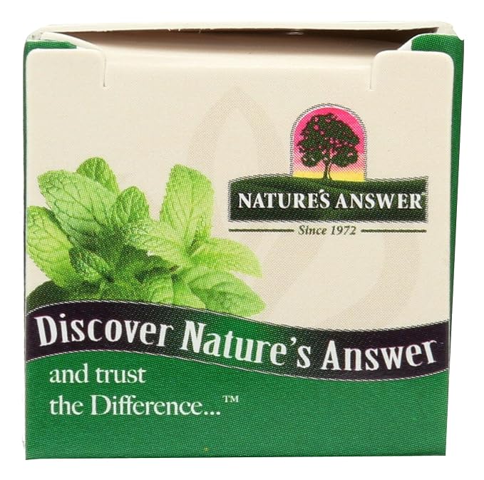 Nature’s Answer USDA Organic Peppermint Essential Oil, 100% Pure | Natural Aromatherapy Oil for Diffuser/Humidifier, Steam Distilled 0.5 fl oz. (15ml) | Made in USA
